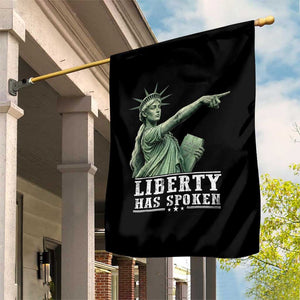 Liberty Has Spoken Pointing Statue Parody Garden Flag Funny Sarcastic Basketball Sports Viral Meme Americana TS02 Print Your Wear