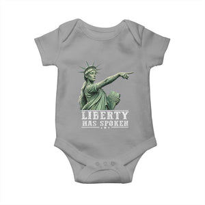 Liberty Has Spoken Pointing Statue Parody Baby Onesie Funny Sarcastic Basketball Sports Viral Meme Americana TS02 Sport Gray Print Your Wear