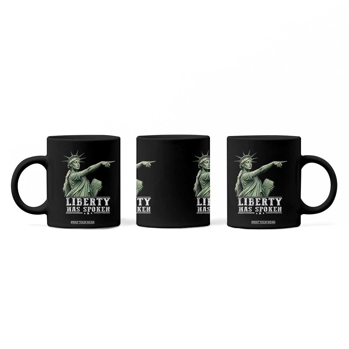 Liberty Has Spoken Pointing Statue Parody Coffee Mug Funny Sarcastic Basketball Sports Viral Meme Americana TS02 Print Your Wear