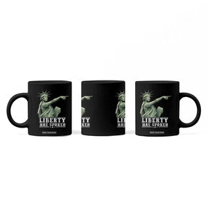 Liberty Has Spoken Pointing Statue Parody Coffee Mug Funny Sarcastic Basketball Sports Viral Meme Americana TS02 Print Your Wear