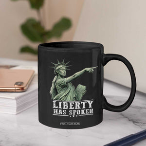 Liberty Has Spoken Pointing Statue Parody Coffee Mug Funny Sarcastic Basketball Sports Viral Meme Americana TS02 Print Your Wear