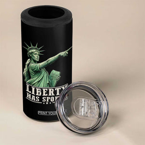 Liberty Has Spoken Pointing Statue Parody 4 in 1 Can Cooler Tumbler Funny Sarcastic Basketball Sports Viral Meme Americana TS02 Print Your Wear