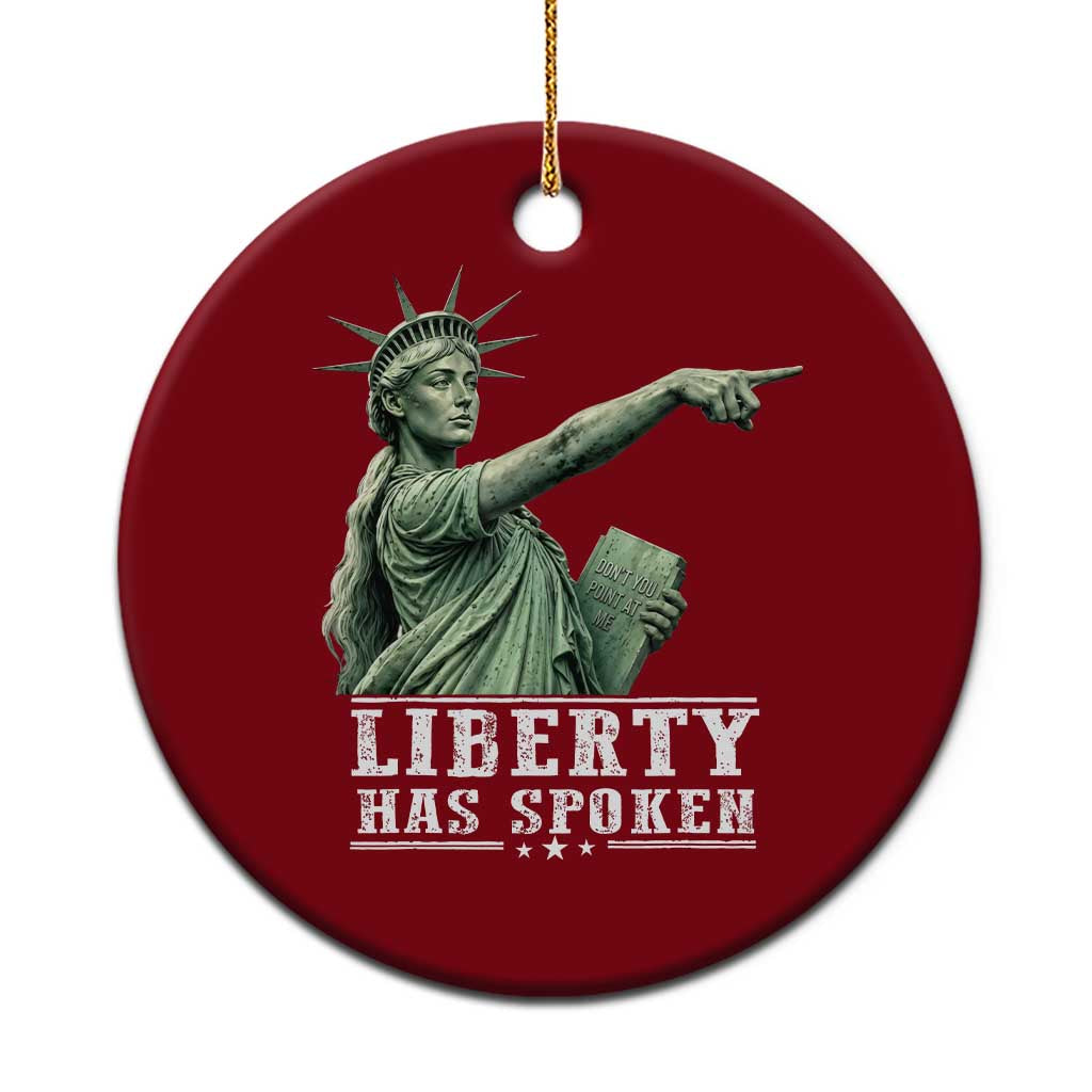 Liberty Has Spoken Pointing Statue Parody Ceramic Ornament Funny Sarcastic Basketball Sports Viral Meme Americana TS02 1pc Red Print Your Wear