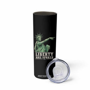 Liberty Has Spoken Pointing Statue Parody Skinny Tumbler Funny Sarcastic Basketball Sports Viral Meme Americana TS02 Print Your Wear