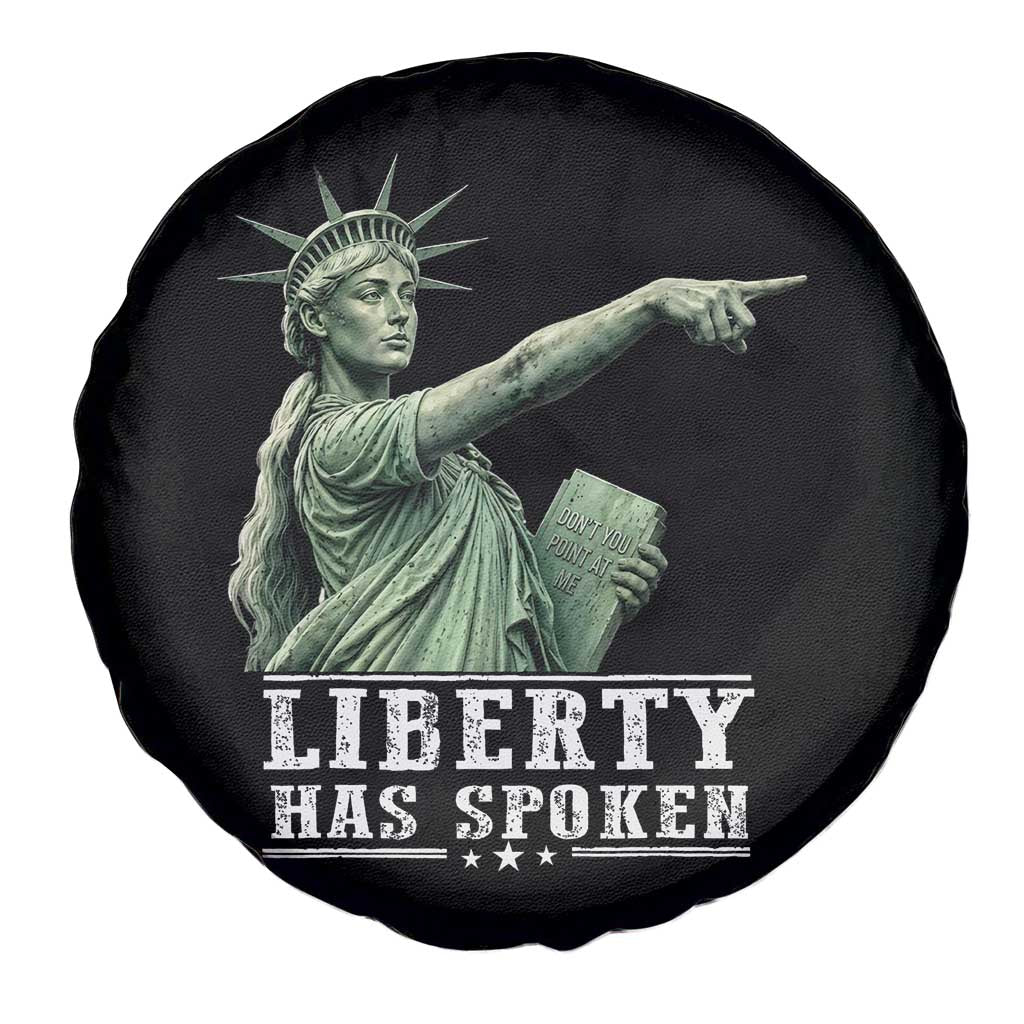 Liberty Has Spoken Pointing Statue Parody Spare Tire Cover Funny Sarcastic Basketball Sports Viral Meme Americana TS02 Print Your Wear