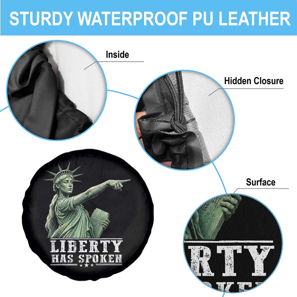 Liberty Has Spoken Pointing Statue Parody Spare Tire Cover Funny Sarcastic Basketball Sports Viral Meme Americana TS02 Print Your Wear