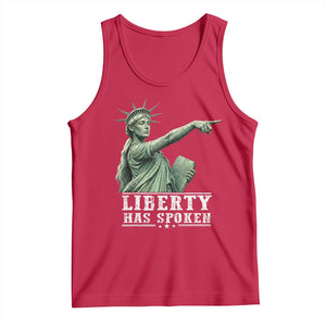 Liberty Has Spoken Pointing Statue Parody Tank Top Funny Sarcastic Basketball Sports Viral Meme Americana TS02 Red Print Your Wear