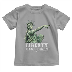 Liberty Has Spoken Pointing Statue Parody Toddler T Shirt Funny Sarcastic Basketball Sports Viral Meme Americana TS02 Sport Gray Print Your Wear