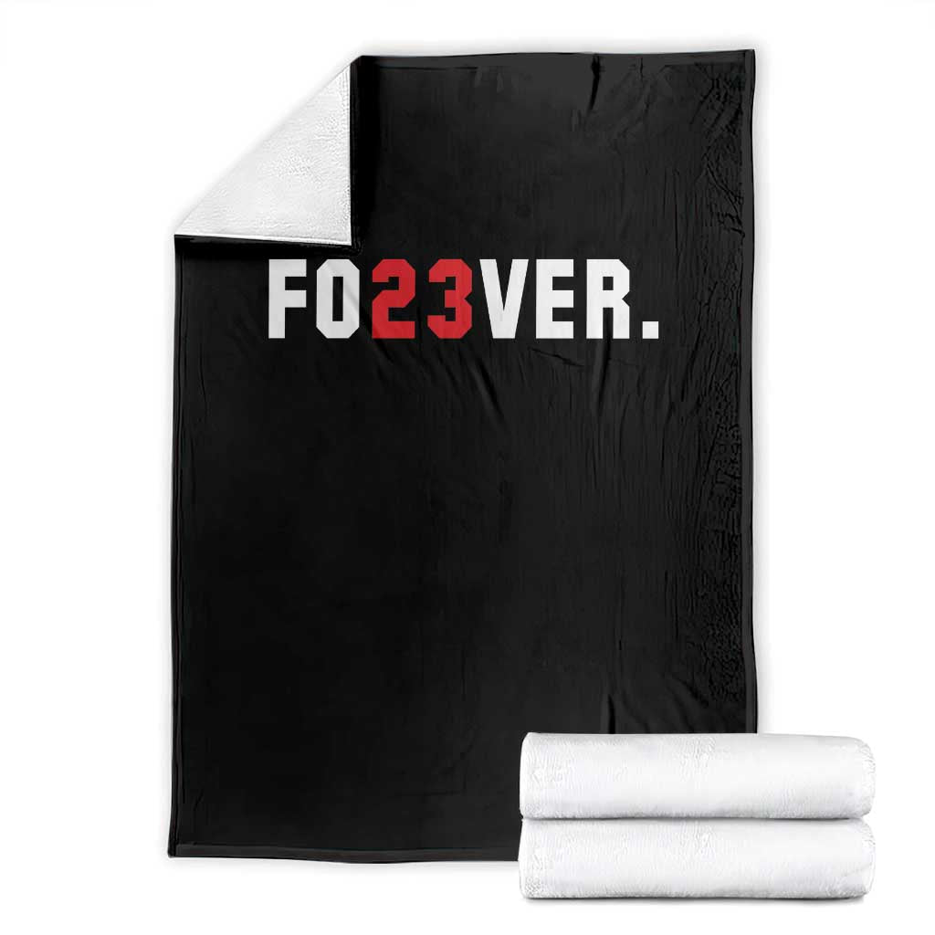 Classic Baseball Jersey Number 23 Throw Blanket Fo23ever #23 Vintage Sports Fan - Print Your Wear