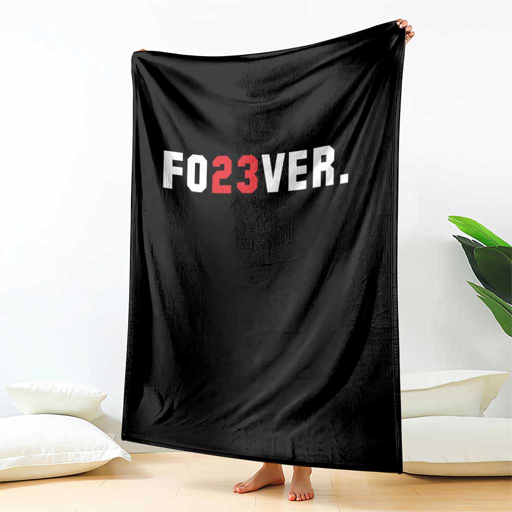 Classic Baseball Jersey Number 23 Throw Blanket Fo23ever #23 Vintage Sports Fan - Print Your Wear