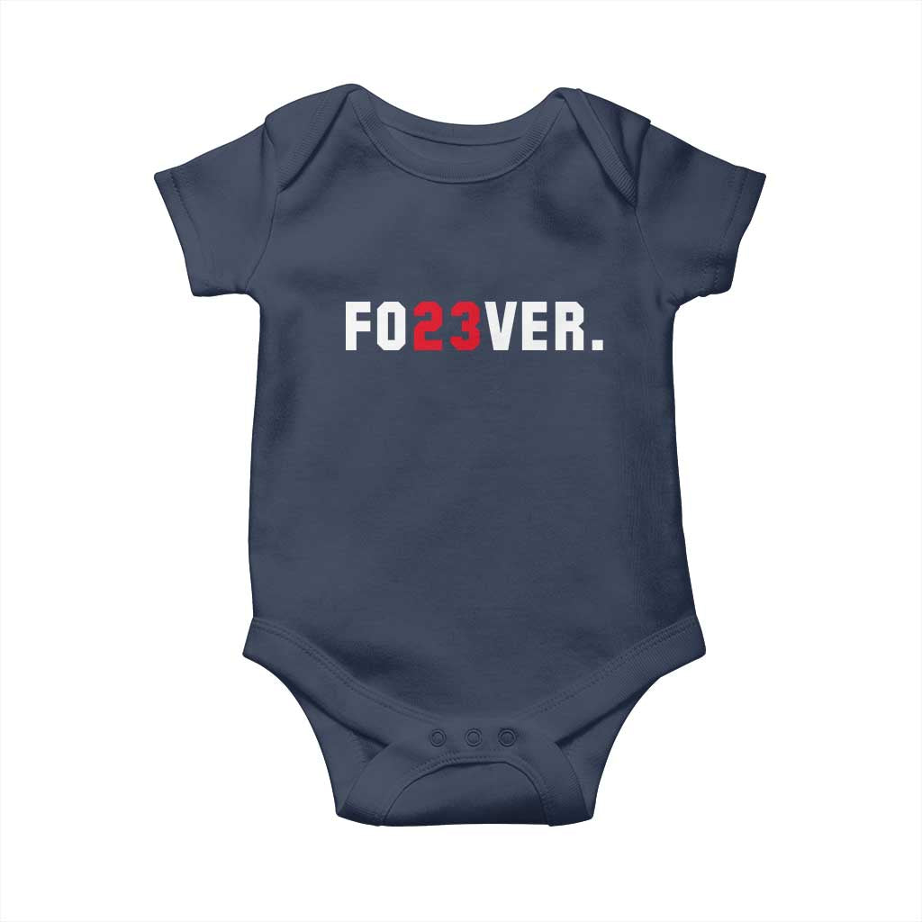 Classic Baseball Jersey Number 23 Baby Onesie Fo23ever #23 Vintage Sports Fan - Print Your Wear