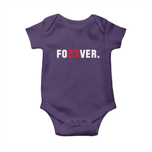 Classic Baseball Jersey Number 23 Baby Onesie Fo23ever #23 Vintage Sports Fan - Print Your Wear