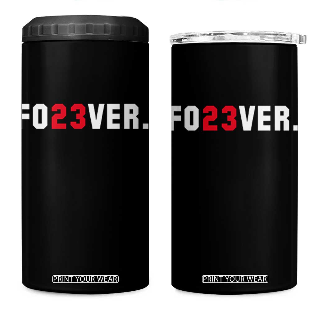 Classic Baseball Jersey Number 23 4 in 1 Can Cooler Tumbler Fo23ever #23 Vintage Sports Fan - Print Your Wear