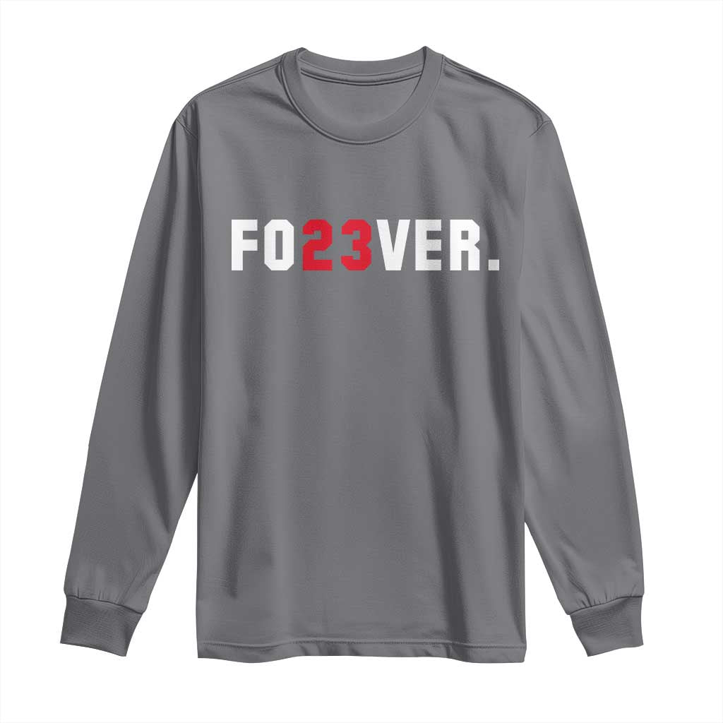 Classic Baseball Jersey Number 23 Long Sleeve Shirt Fo23ever #23 Vintage Sports Fan - Print Your Wear