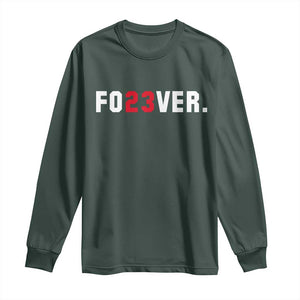 Classic Baseball Jersey Number 23 Long Sleeve Shirt Fo23ever #23 Vintage Sports Fan - Print Your Wear