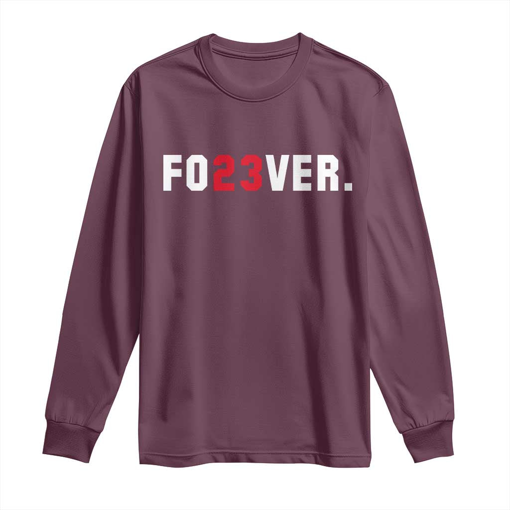 Classic Baseball Jersey Number 23 Long Sleeve Shirt Fo23ever #23 Vintage Sports Fan - Print Your Wear