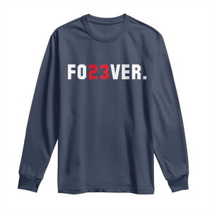 Classic Baseball Jersey Number 23 Long Sleeve Shirt Fo23ever #23 Vintage Sports Fan - Print Your Wear