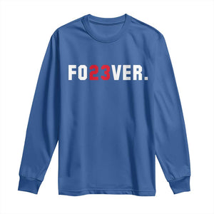 Classic Baseball Jersey Number 23 Long Sleeve Shirt Fo23ever #23 Vintage Sports Fan - Print Your Wear