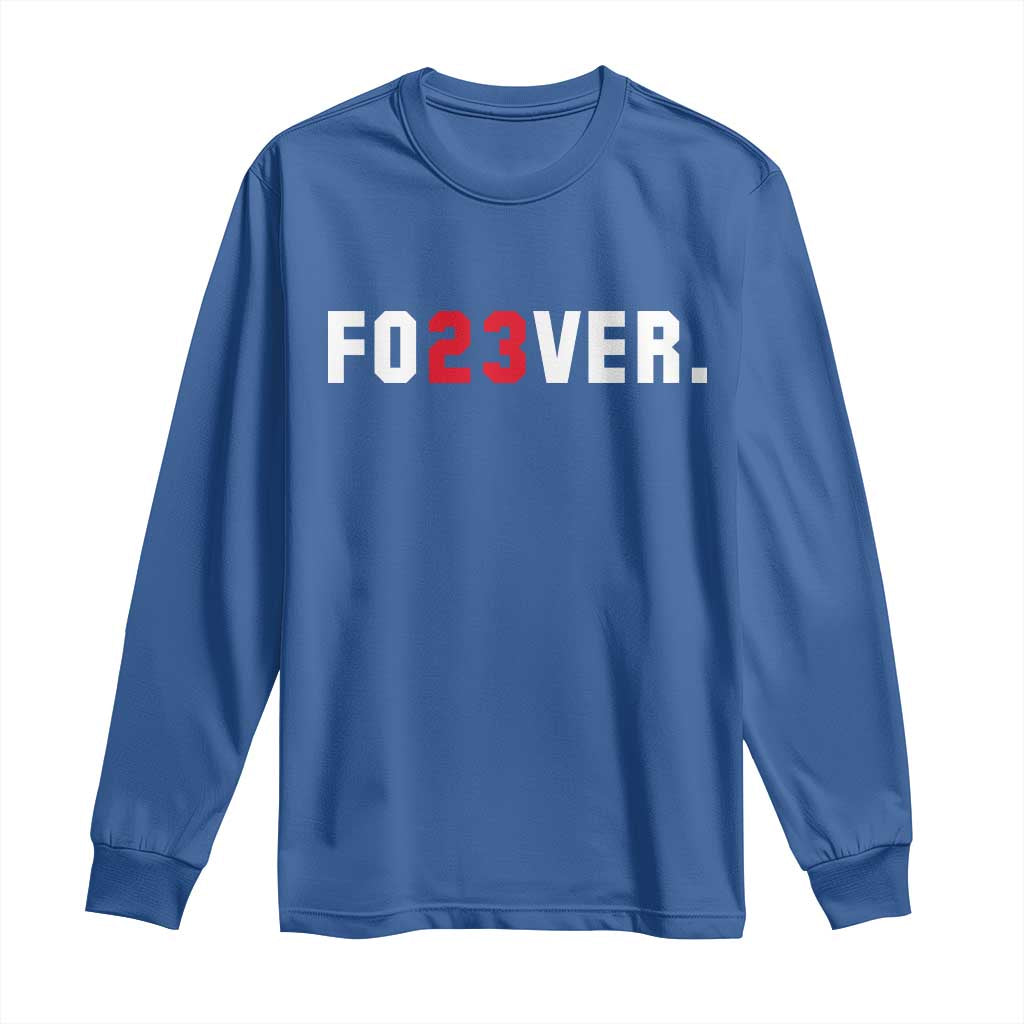 Classic Baseball Jersey Number 23 Long Sleeve Shirt Fo23ever #23 Vintage Sports Fan - Print Your Wear