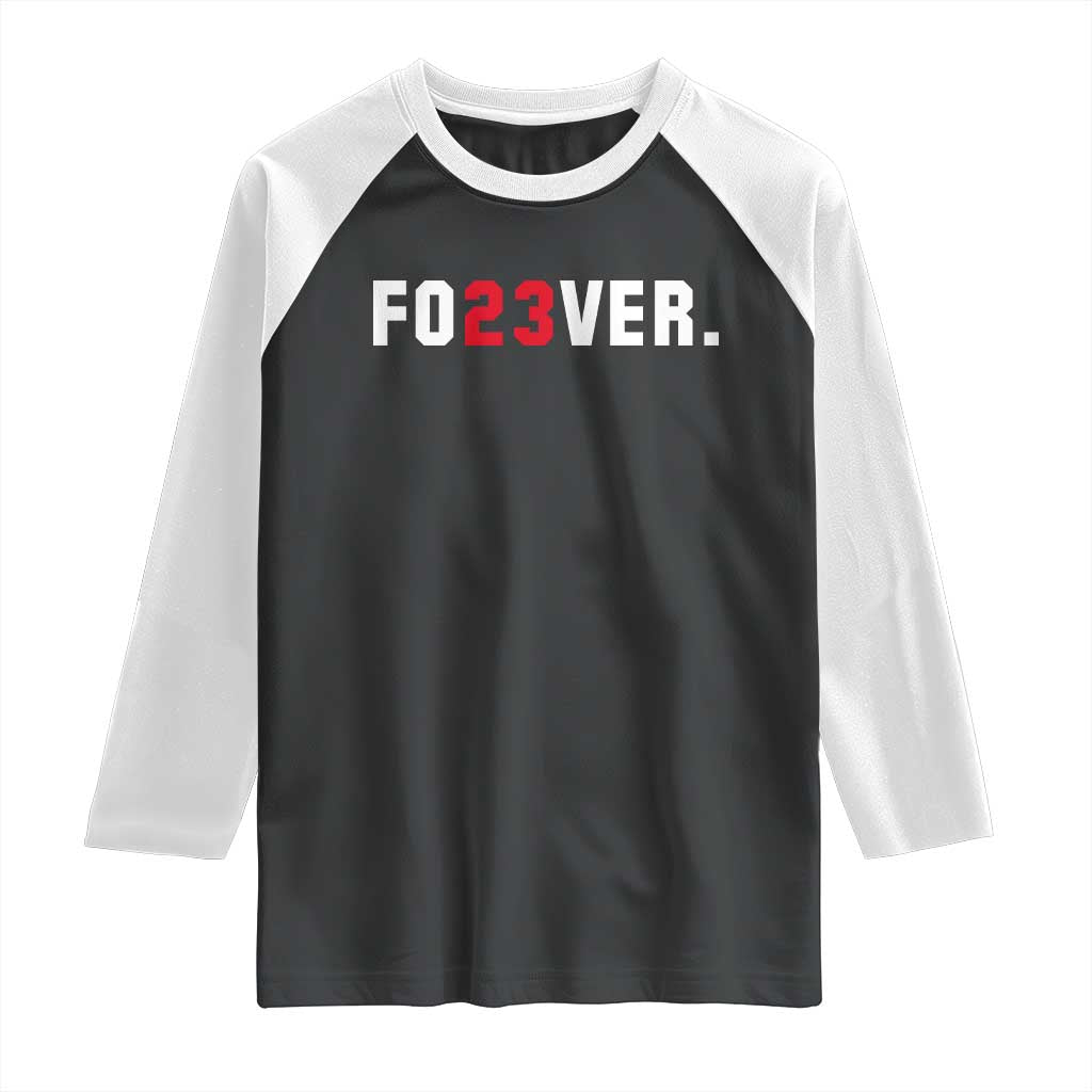 Classic Baseball Jersey Number 23 Raglan Shirt Fo23ever #23 Vintage Sports Fan - Print Your Wear