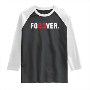 Classic Baseball Jersey Number 23 Raglan Shirt Fo23ever #23 Vintage Sports Fan - Print Your Wear