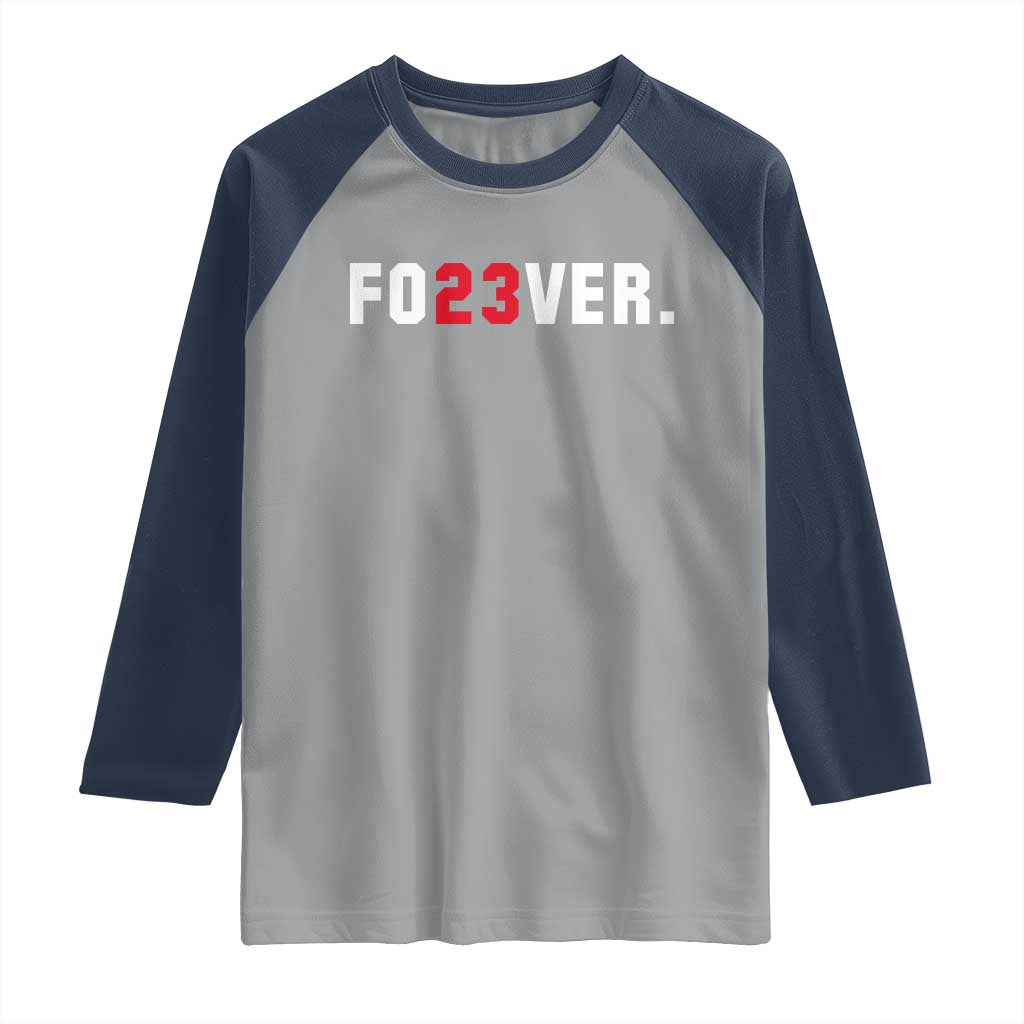 Classic Baseball Jersey Number 23 Raglan Shirt Fo23ever #23 Vintage Sports Fan - Print Your Wear