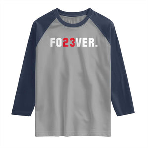 Classic Baseball Jersey Number 23 Raglan Shirt Fo23ever #23 Vintage Sports Fan - Print Your Wear