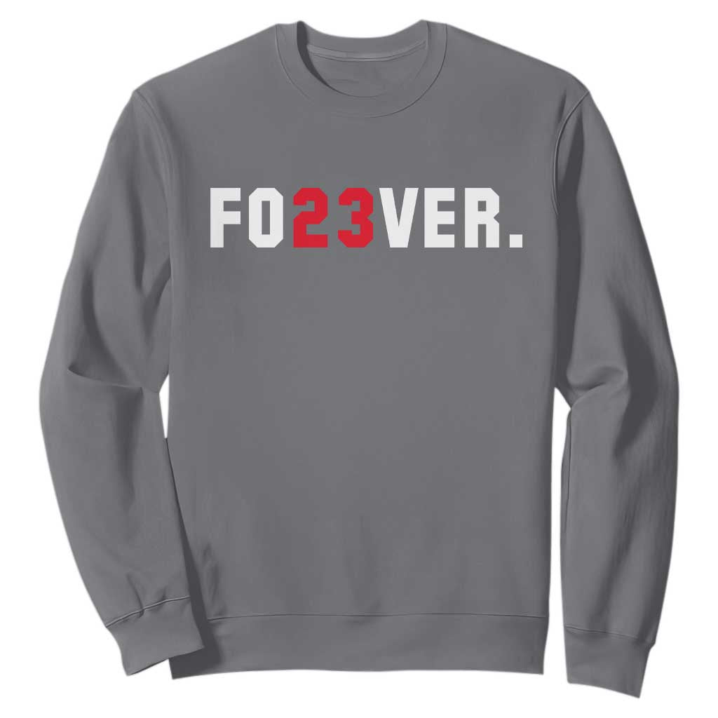Classic Baseball Jersey Number 23 Sweatshirt Fo23ever #23 Vintage Sports Fan - Print Your Wear