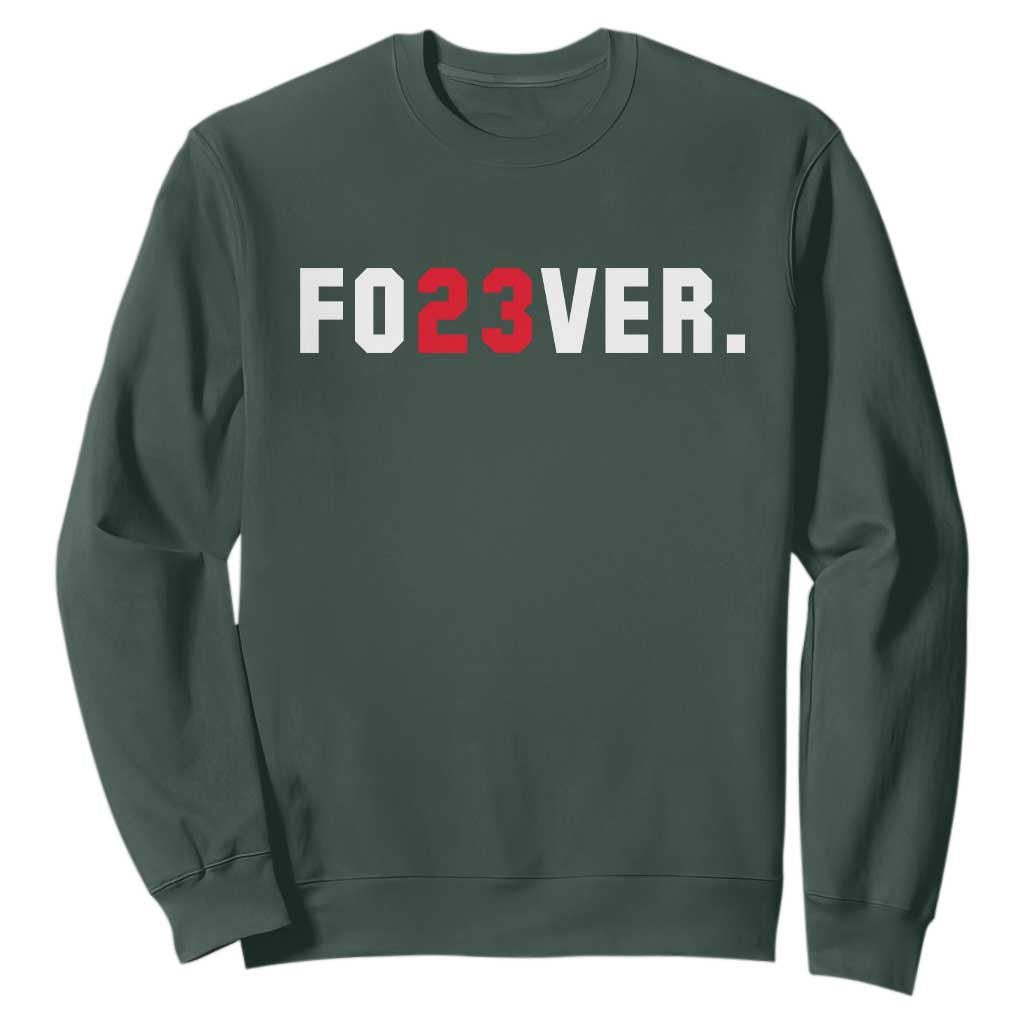 Classic Baseball Jersey Number 23 Sweatshirt Fo23ever #23 Vintage Sports Fan - Print Your Wear