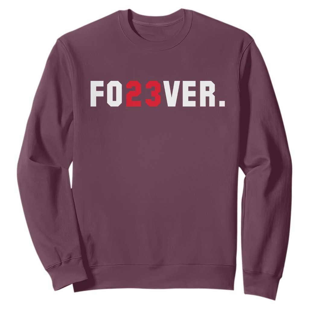 Classic Baseball Jersey Number 23 Sweatshirt Fo23ever #23 Vintage Sports Fan - Print Your Wear