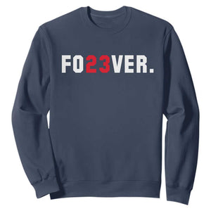 Classic Baseball Jersey Number 23 Sweatshirt Fo23ever #23 Vintage Sports Fan - Print Your Wear