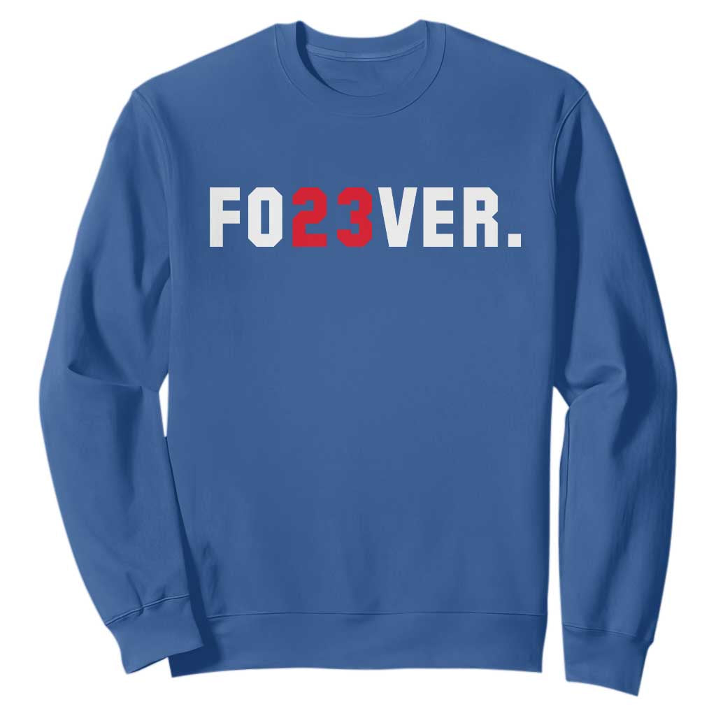 Classic Baseball Jersey Number 23 Sweatshirt Fo23ever #23 Vintage Sports Fan - Print Your Wear