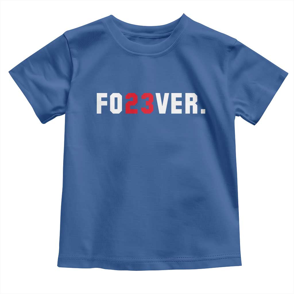 Classic Baseball Jersey Number 23 Toddler T Shirt Fo23ever #23 Vintage Sports Fan - Print Your Wear