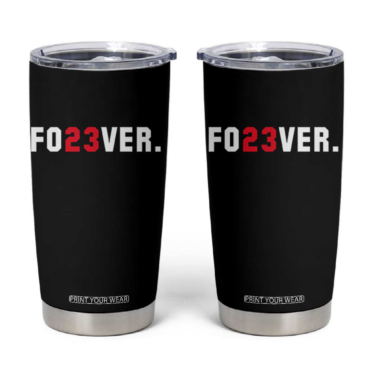 Classic Baseball Jersey Number 23 Tumbler Cup Fo23ever #23 Vintage Sports Fan - Print Your Wear
