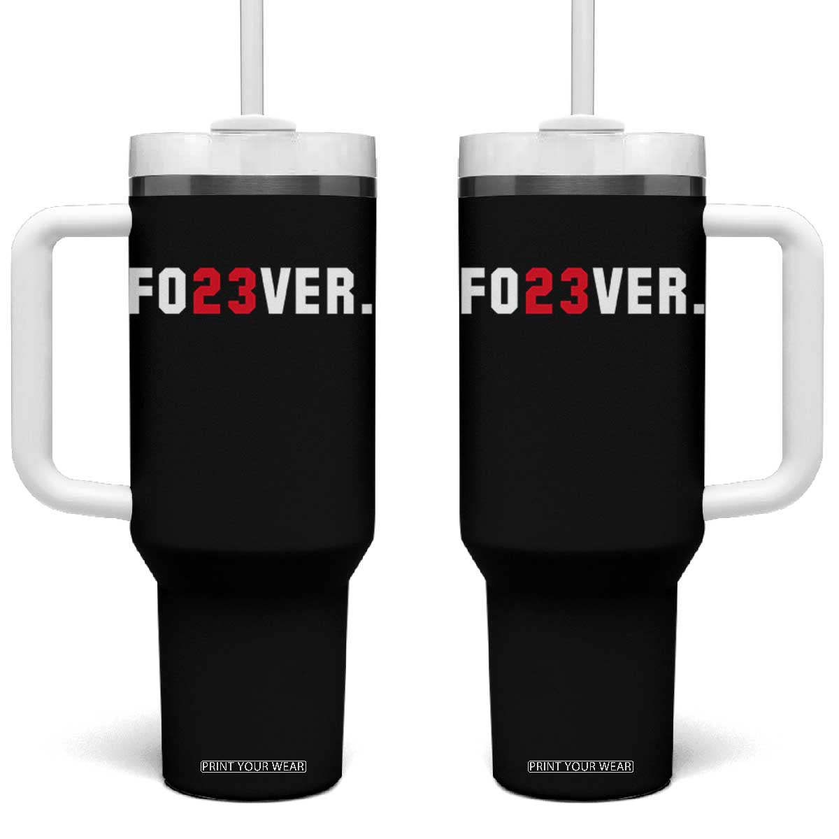 Classic Baseball Jersey Number 23 Tumbler With Handle Fo23ever #23 Vintage Sports Fan - Print Your Wear