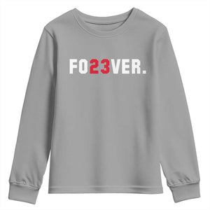 Classic Baseball Jersey Number 23 Youth Sweatshirt Fo23ever #23 Vintage Sports Fan - Print Your Wear