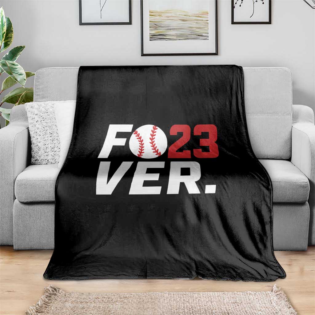 Classic Baseball Jersey Number 23 Throw Blanket Fo23ever #23 Ball Sports Fan - Print Your Wear