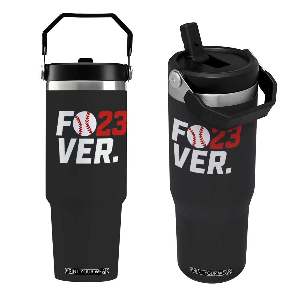 Classic Baseball Jersey Number 23 Flip Straw Tumbler Fo23ever #23 Ball Sports Fan - Print Your Wear