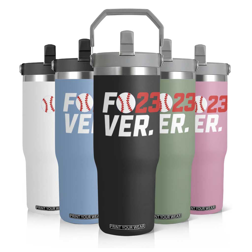 Classic Baseball Jersey Number 23 Flip Straw Tumbler Fo23ever #23 Ball Sports Fan - Print Your Wear