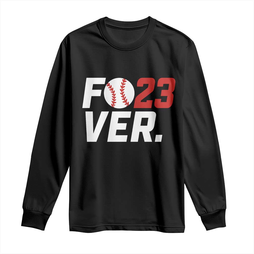 Classic Baseball Jersey Number 23 Long Sleeve Shirt Fo23ever #23 Ball Sports Fan - Print Your Wear
