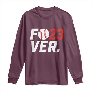 Classic Baseball Jersey Number 23 Long Sleeve Shirt Fo23ever #23 Ball Sports Fan - Print Your Wear