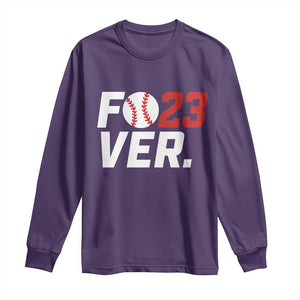 Classic Baseball Jersey Number 23 Long Sleeve Shirt Fo23ever #23 Ball Sports Fan - Print Your Wear