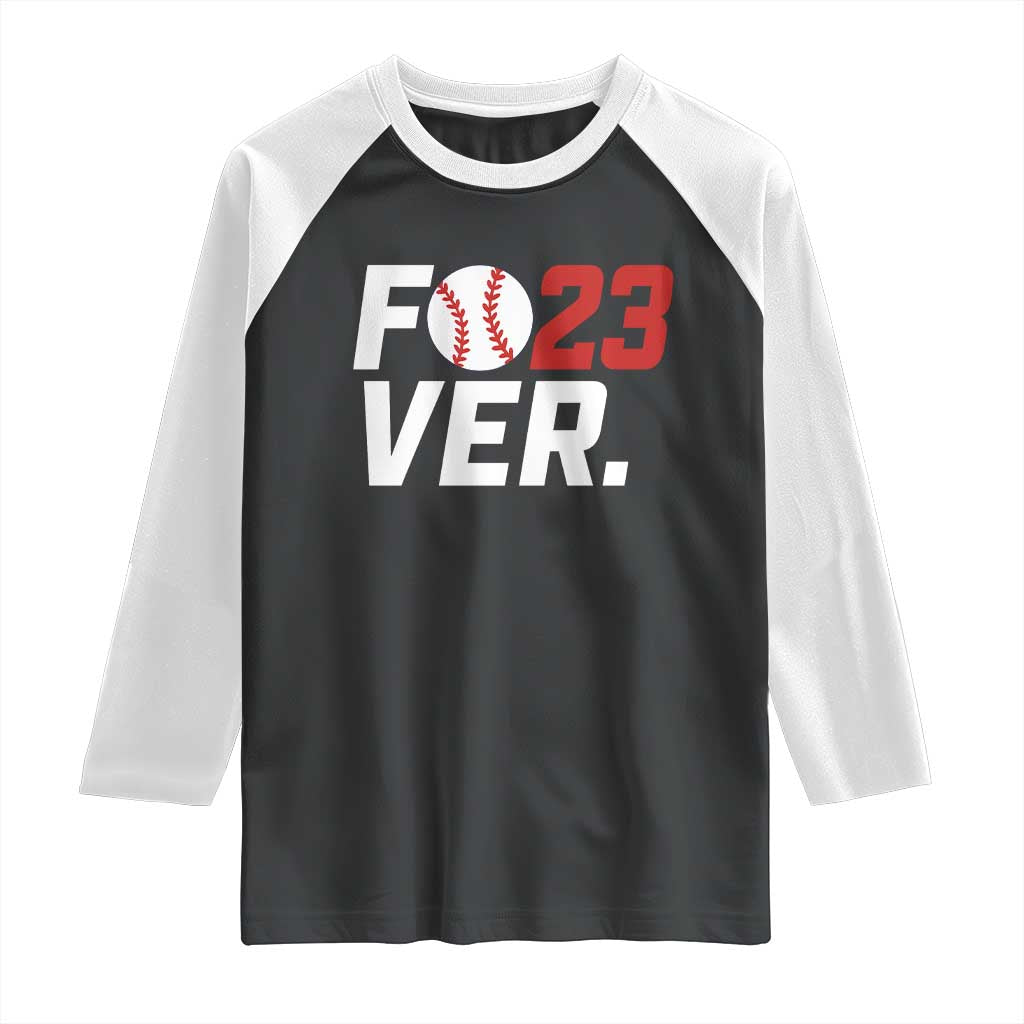 Classic Baseball Jersey Number 23 Raglan Shirt Fo23ever #23 Ball Sports Fan - Print Your Wear