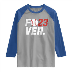 Classic Baseball Jersey Number 23 Raglan Shirt Fo23ever #23 Ball Sports Fan - Print Your Wear