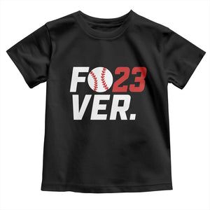Classic Baseball Jersey Number 23 Toddler T Shirt Fo23ever #23 Ball Sports Fan - Print Your Wear