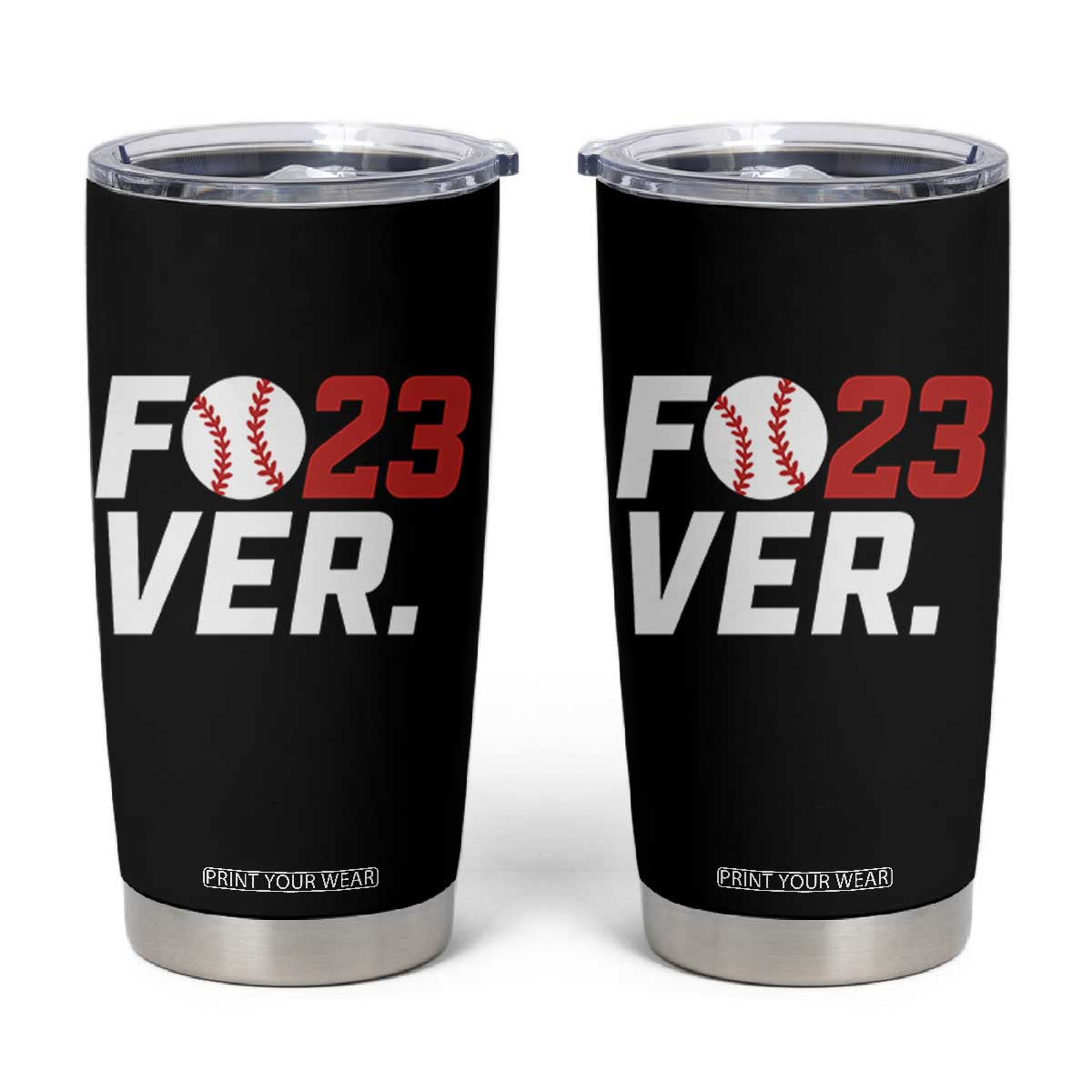 Classic Baseball Jersey Number 23 Tumbler Cup Fo23ever #23 Ball Sports Fan - Print Your Wear