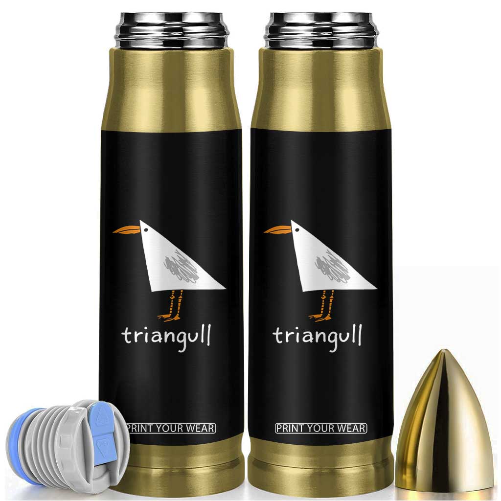 Triangull Funny Triangle Seagull Meme Bullet Tumbler Geometry Bird Pun Minimalist Coastal Graphic TS02 Black Print Your Wear