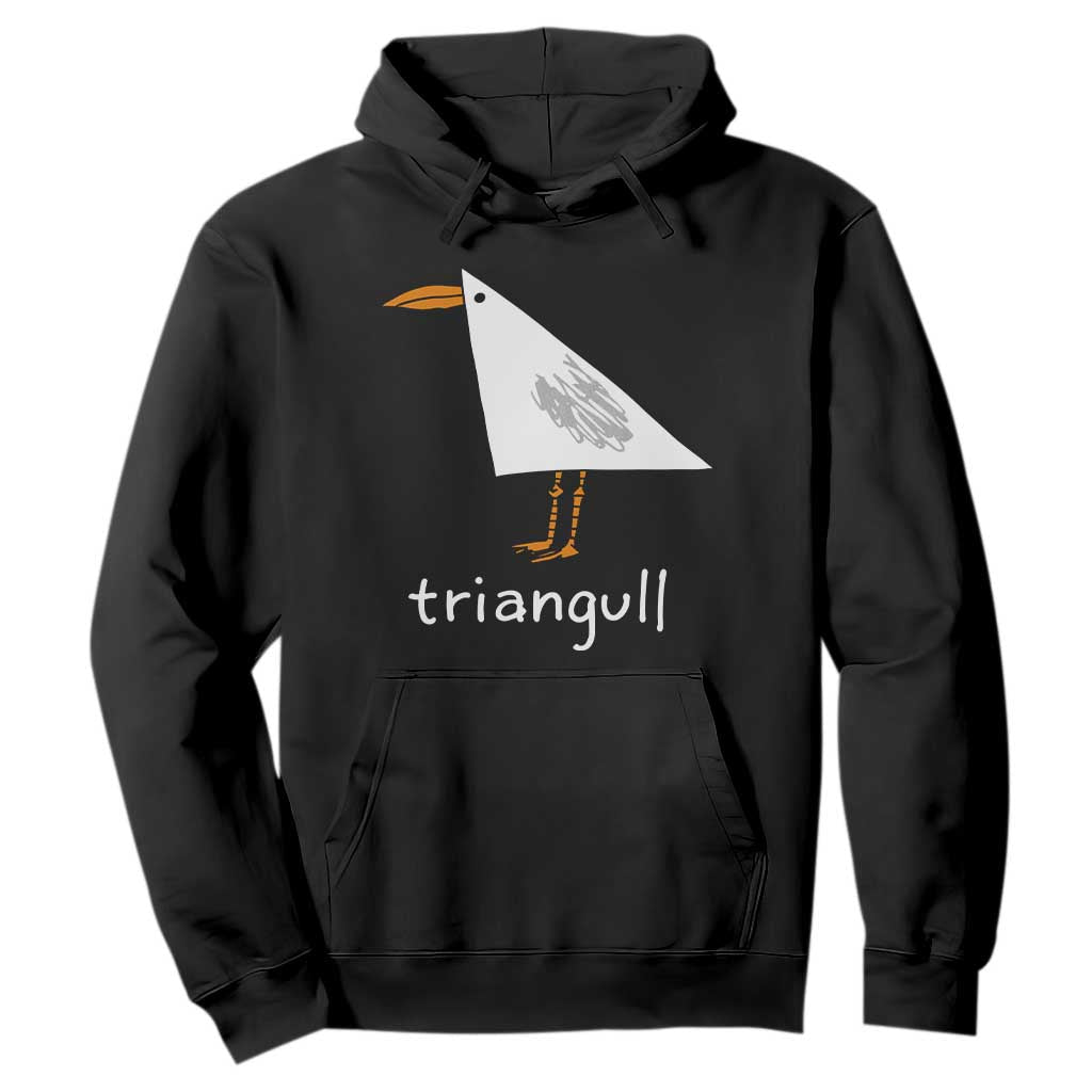 Triangull Funny Triangle Seagull Meme Hoodie Geometry Bird Pun Minimalist Coastal Graphic TS02 Black Print Your Wear