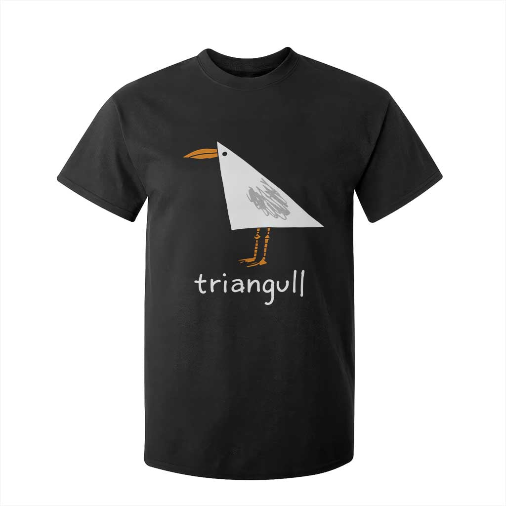 Triangull Funny Triangle Seagull Meme T Shirt For Kid Geometry Bird Pun Minimalist Coastal Graphic TS02 Black Print Your Wear