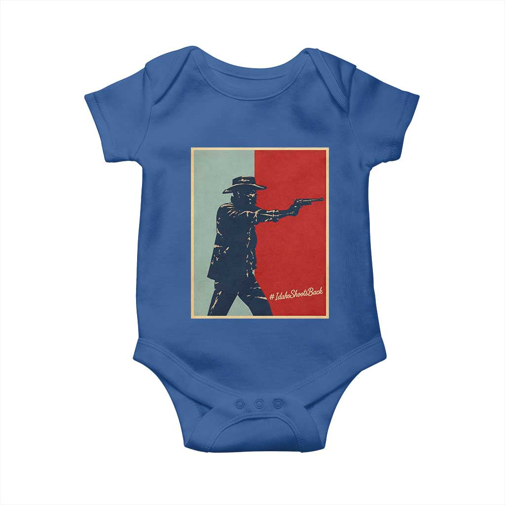 Idaho Shoots Back Vintage Pop Art Poster Style Graphic Baby Onesie